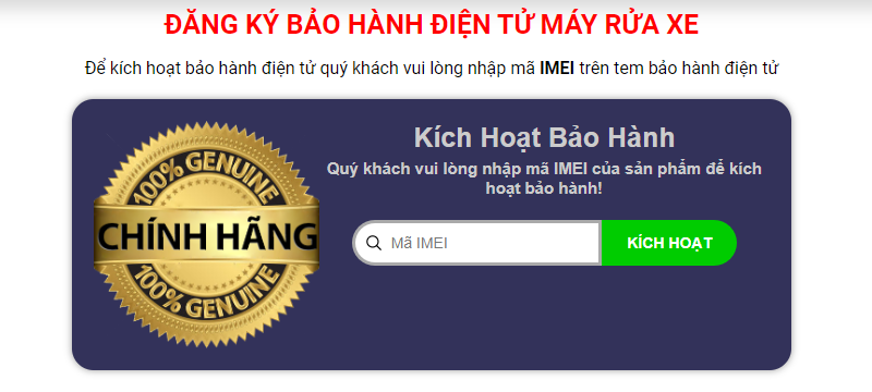 Hướng dẫn kích hoạt bảo hành điện tử máy rửa xe Hitachi 1 huong dan dang ky bao hanh